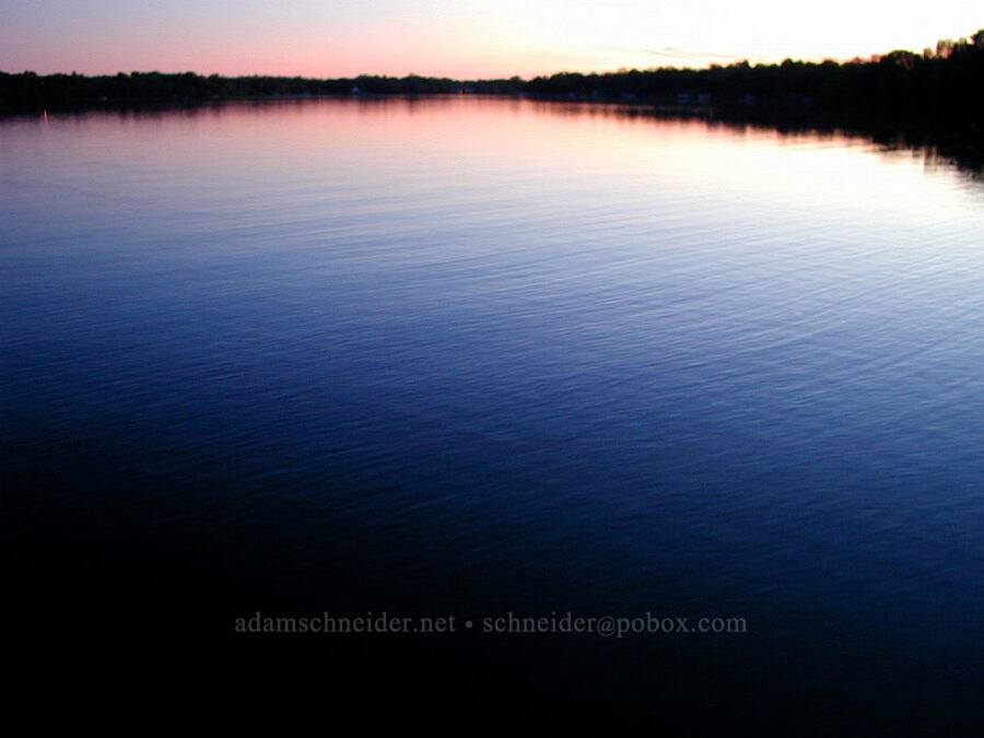 sunset reflected on the lake [Lake L'Homme Dieu, Alexandria, Douglas County, Minnesota]