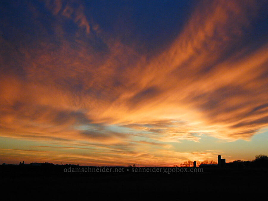 clouds at sunset [I-94, Stearns County, Minnesota]