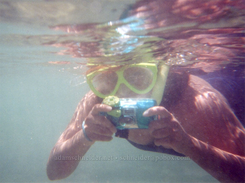 Ana Liza with her disposable camera [Po'ipu Beach Park, Po'ipu, Kaua'i, Hawaii]