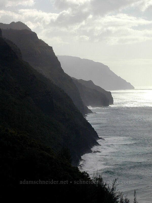 Na Pali coast [Kalalau Trail, Na Pali Coast State Park, Kaua'i, Hawaii]