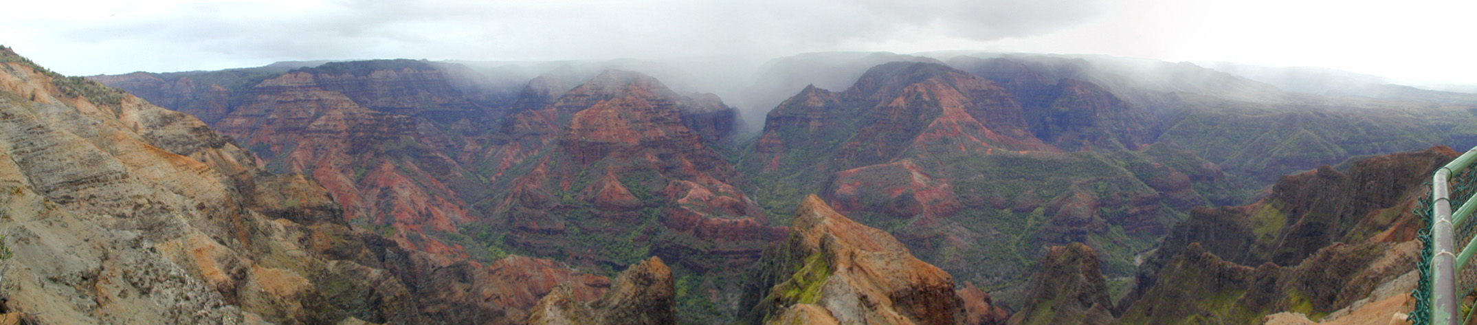 Waimea Canyon panorama [Waimea Canyon Lookout, Waimea Canyon State Park, Kaua'i, Hawaii]