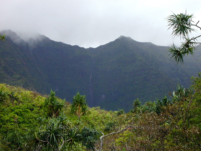 Hanakapi'ai Falls [Hanakapi'ai Beach, Na Pali Coast, Kaua'i, Hawaii]