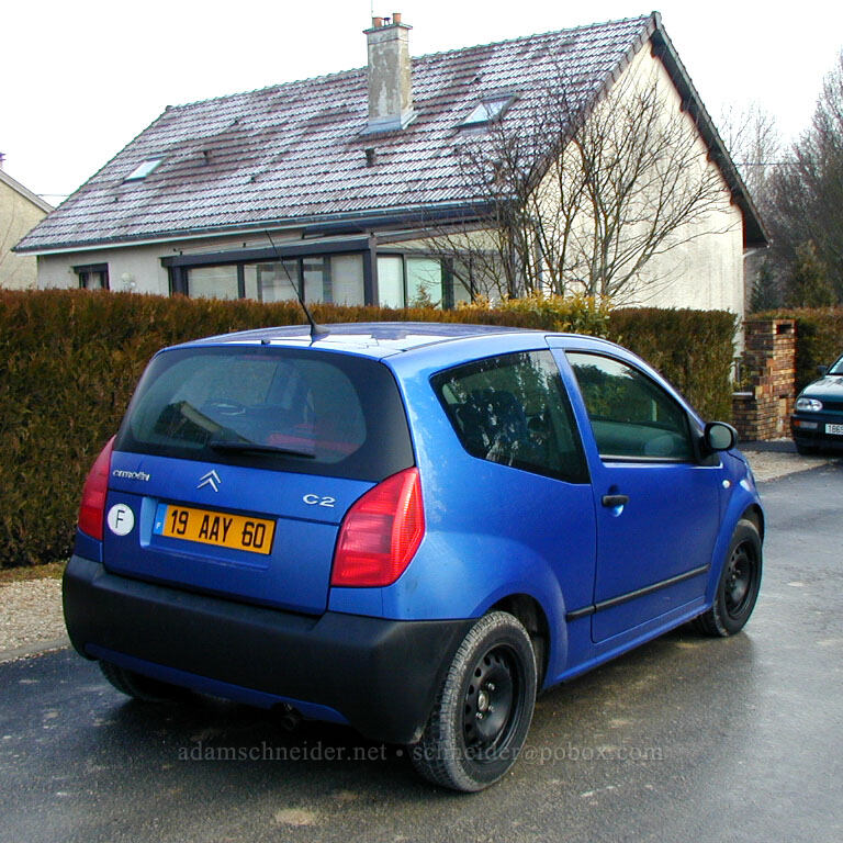 our rental car [La Saussaie, Saint-Hilaire-au-Temple, Marne, France]
