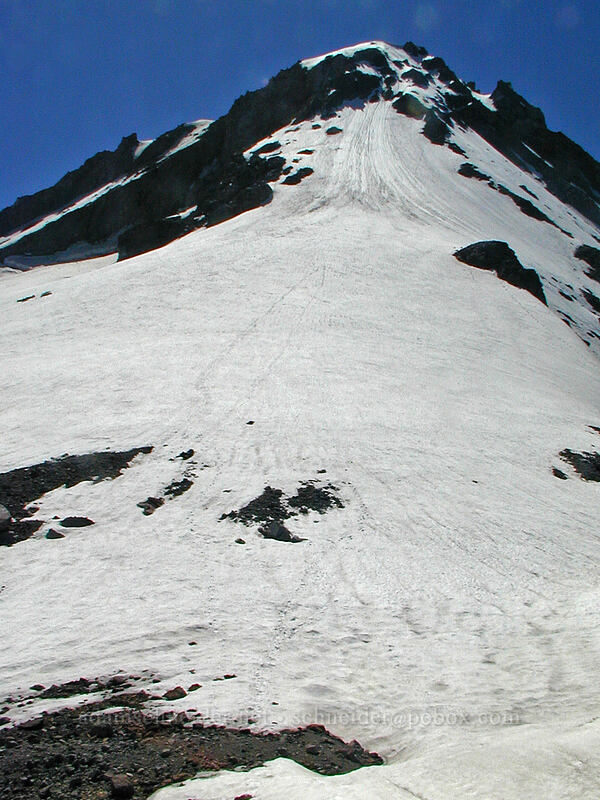 snowfields below Mount Hood's summit [Cooper Spur, Mt. Hood Wilderness, Hood River County, Oregon]