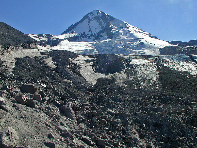 Mount Hood & Eliot Glacier [Eliot Glacier outwash plain, Mt. Hood Wilderness, Hood River County, Oregon]