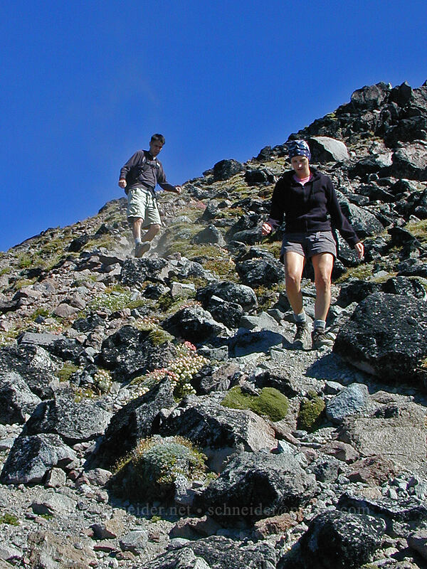 descending the north end of the spur [Barrett Spur, Mt. Hood Wilderness, Hood River County, Oregon]
