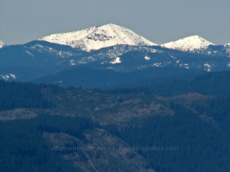 Lookout Mountain (20 miles away) [Summit of Dog Mountain, Columbia River Gorge, Skamania County, Washington]