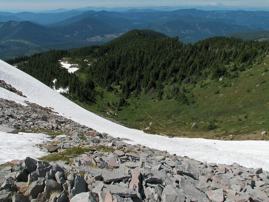 view to the northwest [McNeil Point Trail, Mt. Hood Wilderness, Hood River County, Oregon]