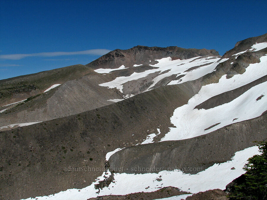 Barrett Spur & glacial moraines [above McNeil Point, Mt. Hood Wilderness, Clackamas County, Oregon]