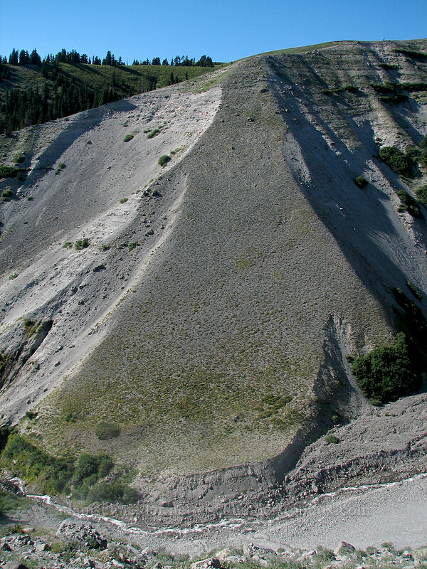western wall of Zigzag Canyon [East rim of Zigzag Canyon, Mt. Hood Wilderness, Clackamas County, Oregon]