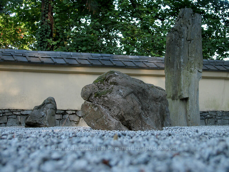 sand and stone garden [Portland Japanese Garden, Portland, Multnomah County, Oregon]
