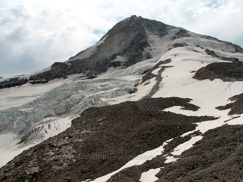 Mount Hood & Eliot Glacier [above Langille Crags, Mt. Hood Wilderness, Hood River County, Oregon]