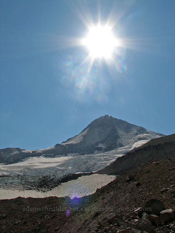 Mount Hood & Eliot Glacier [near Langille Crags, Mt. Hood Wilderness, Hood River County, Oregon]