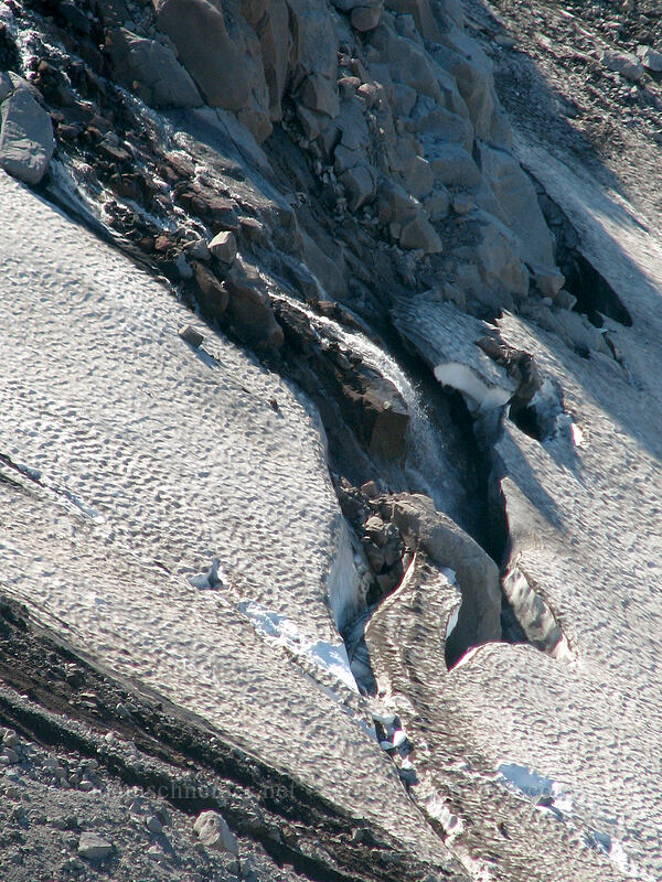 waterfalls on Eliot Glacier [Cooper Spur, Mt. Hood Wilderness, Hood River County, Oregon]