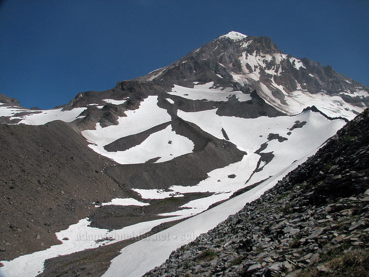 Glisan Glacier & Mount Hood [above McNeil Point, Mt. Hood Wilderness, Hood River County, Oregon]