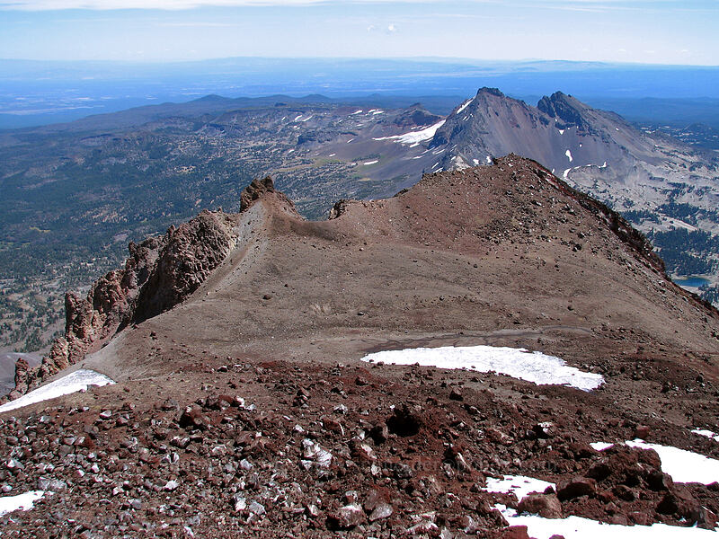 Hodge Crest, Broken Top, & Tam McArthur Rim [South Sister crater rim, Three Sisters Wilderness, Deschutes County, Oregon]