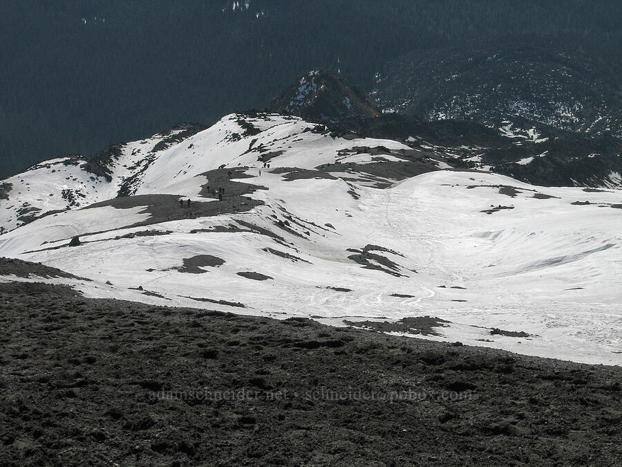 Monitor Ridge from above [Mt. St. Helens crater rim, Mt. St. Helens National Volcanic Monument, Skamania County, Washington]