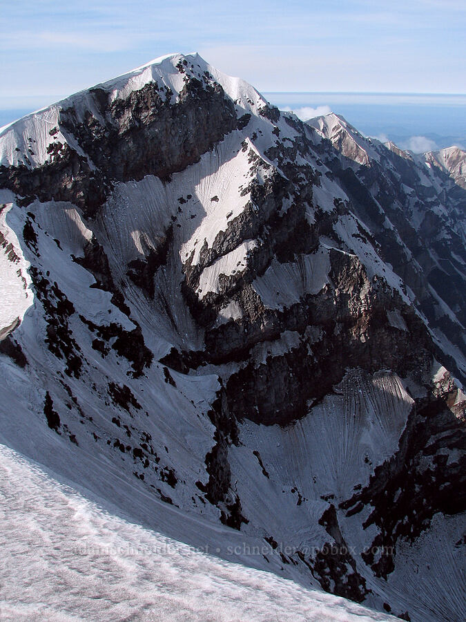 the true summit [Mt. St. Helens crater rim, Mt. St. Helens National Volcanic Monument, Skamania County, Washington]