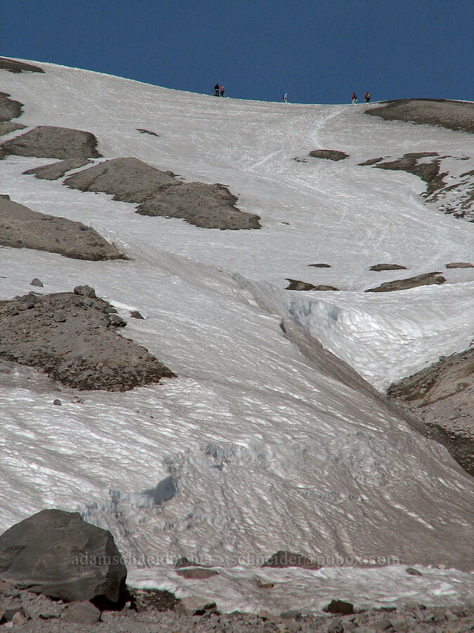 people on the crater rim [Monitor Ridge, Mt. St. Helens National Volcanic Monument, Skamania County, Washington]