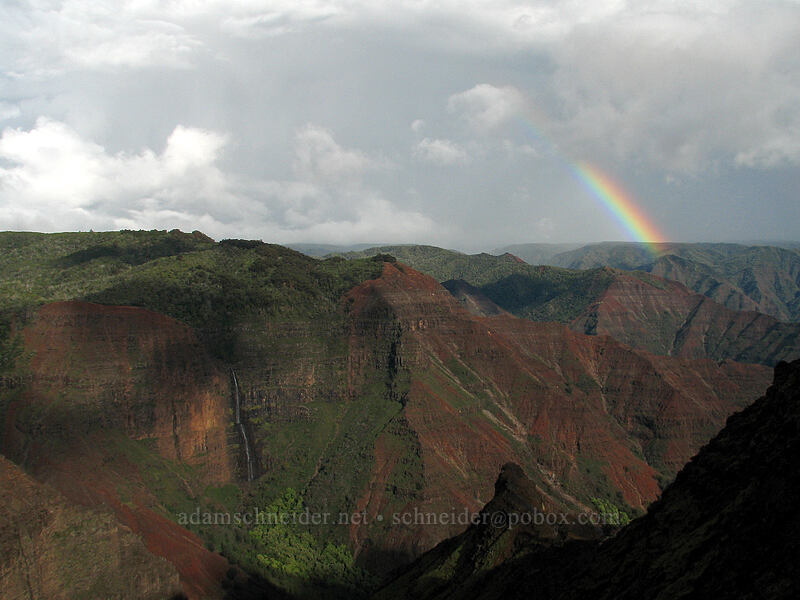 rainbow over Waimea Canyon [Koke'e Road, Waimea Canyon State Park, Kaua'i, Hawaii]