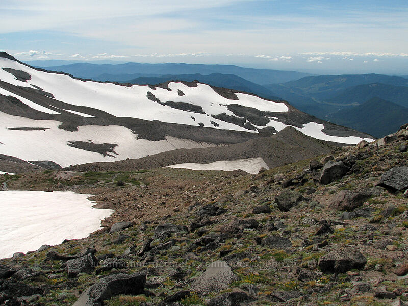 view to the west-southwest [Barrett Spur Trail, Mt. Hood Wilderness, Hood River, Oregon]