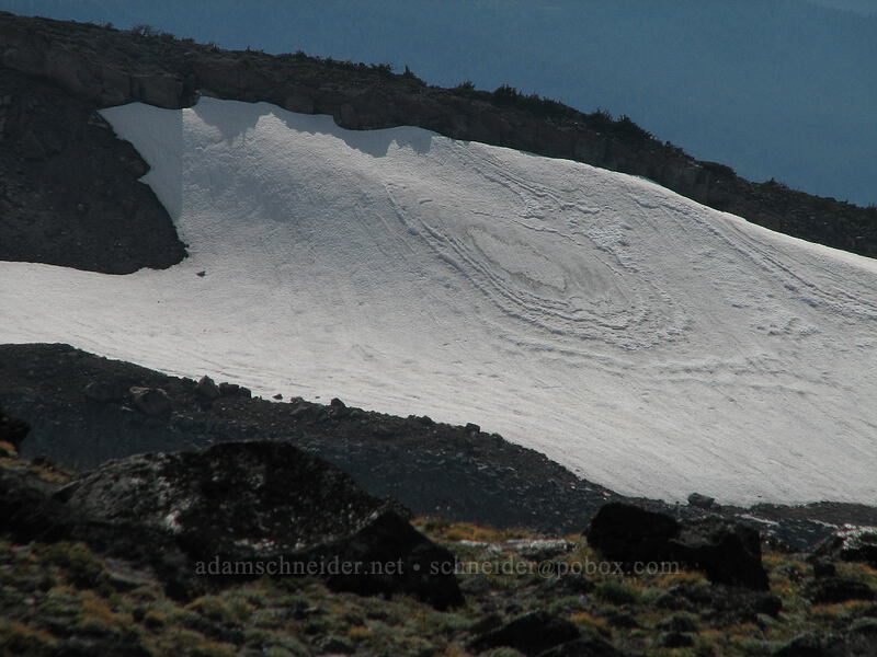 weird patterns on a snowfield [Barrett Spur-Dollar Lake Trail, Mt. Hood Wilderness, Hood River, Oregon]