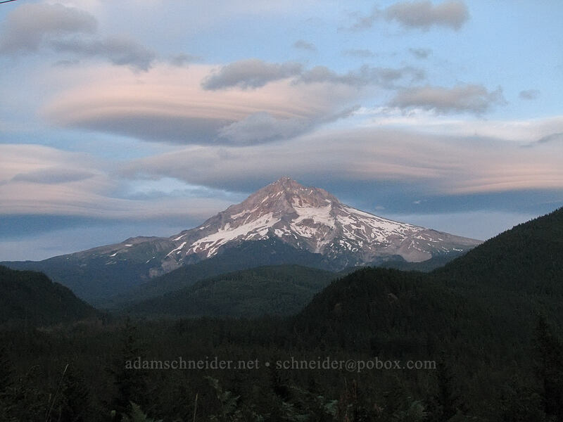 lenticular clouds over Mount Hood [Lolo Pass Road, Mt. Hood National Forest, Clackamas, Oregon]