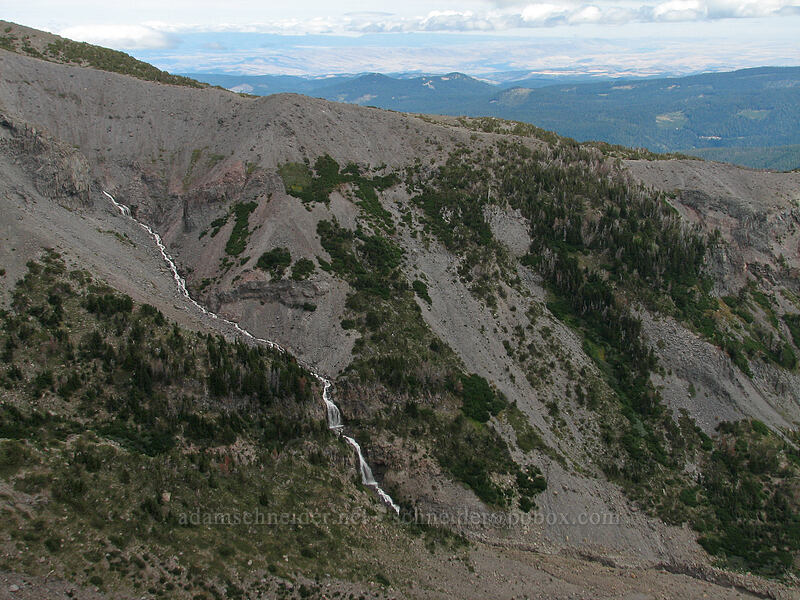 glacial waterfalls & Gnarl Ridge [Newton-Clark Ridge, Mt. Hood National Forest, Hood River, Oregon]