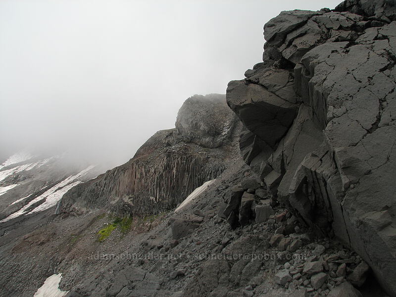 Mount Hood, obscured by clouds [Newton-Clark Ridge, Mt. Hood National Forest, Hood River, Oregon]
