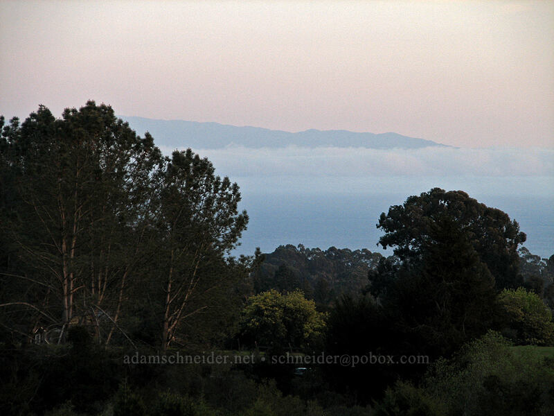 sunset [UCSC, south of Oakes College, Santa Cruz, Santa Cruz County, California]