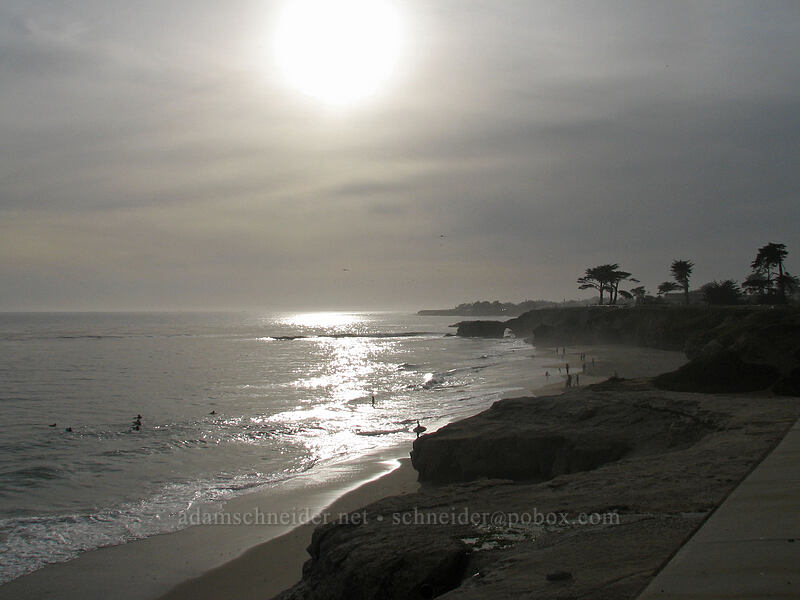 sunset at the beach [West Cliff Drive, Santa Cruz, Santa Cruz County, California]