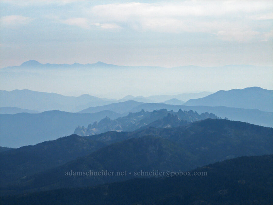 Mt. Lassen & Castle Crags [summit of Mt. Eddy, Shasta-Trinity National Forest, Siskiyou County, California]