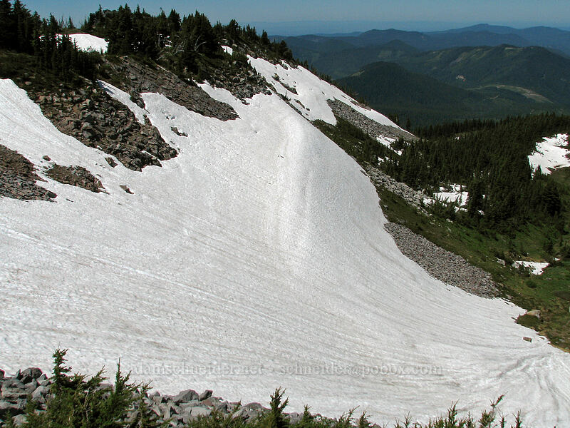 snowfields [McNeil Point Trail, Mt. Hood Wilderness, Hood River County, Oregon]