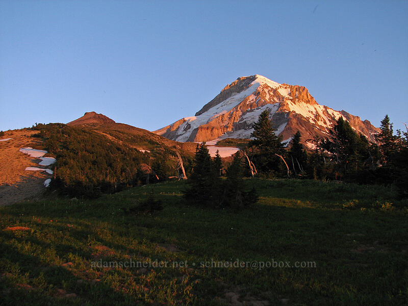 Mount Hood & Barrett Spur [above Wy'East Basin, Mt. Hood Wilderness, Hood River County, Oregon]