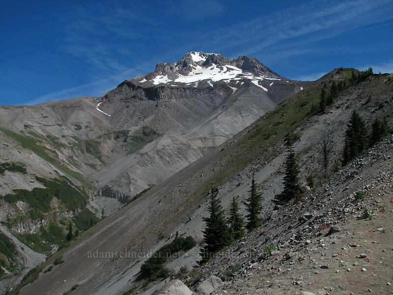 Mount Hood & Zigzag Canyon [Zigzag Canyon overlook, Mt. Hood Wilderness, Clackamas County, Oregon]