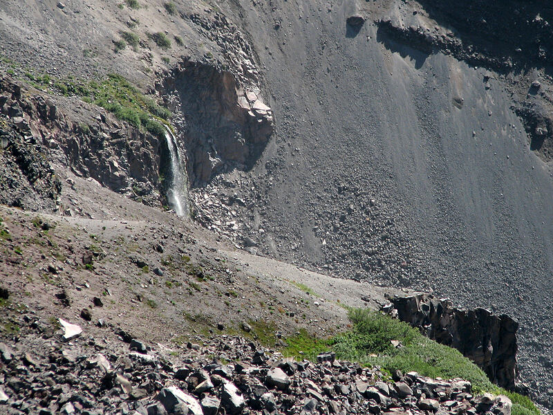 waterfall at the top of the canyon [west rim of Zigzag Canyon, Mt. Hood Wilderness, Clackamas County, Oregon]