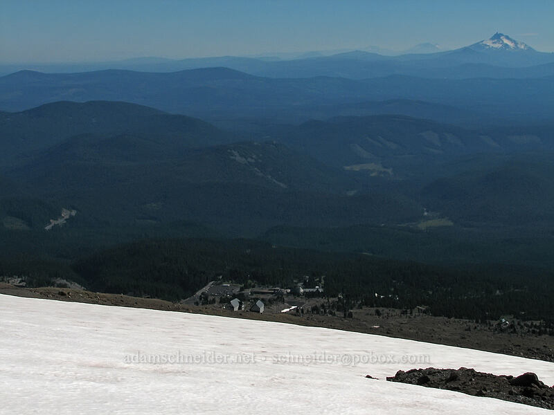 Timberline Lodge & Mount Jefferson [above Zigzag Canyon, Mt. Hood Wilderness, Clackamas County, Oregon]