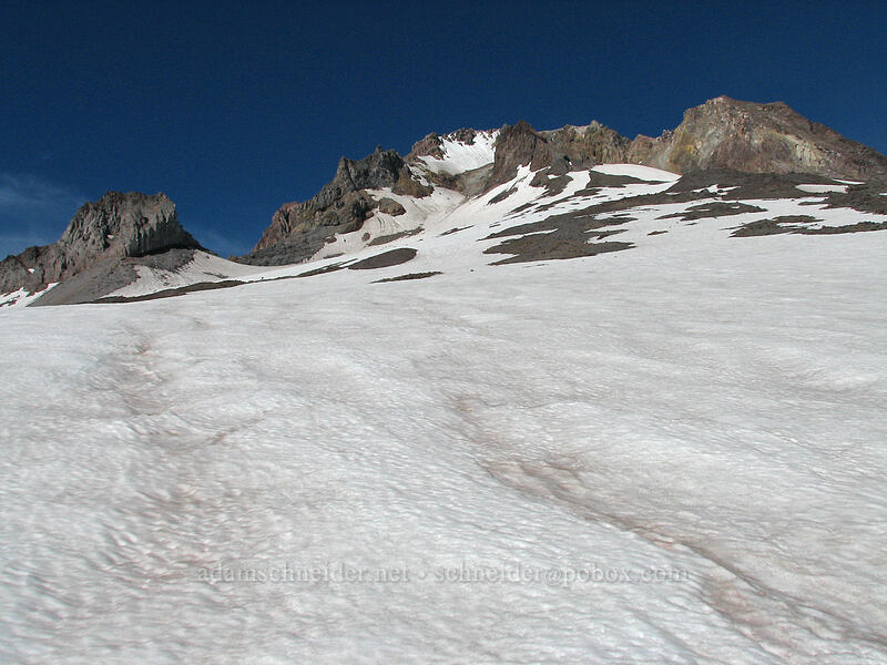 Illumination Rock & the summit [south side of Mt. Hood, Mt. Hood Wilderness, Clackamas County, Oregon]