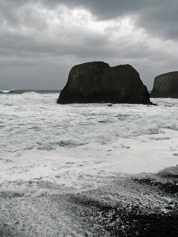 waves at Cobble Beach [Yaquina Head, Agate Beach, Lincoln County, Oregon]