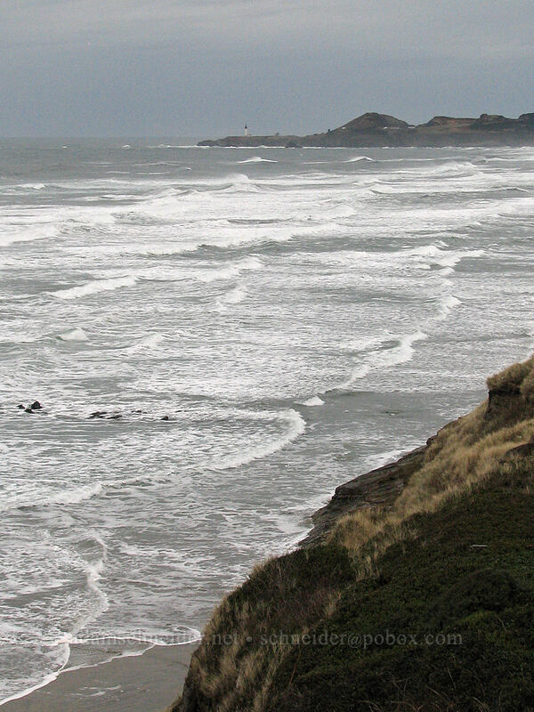view to the north toward Yaquina Head [Elizabeth Street Inn, Newport, Lincoln County, Oregon]