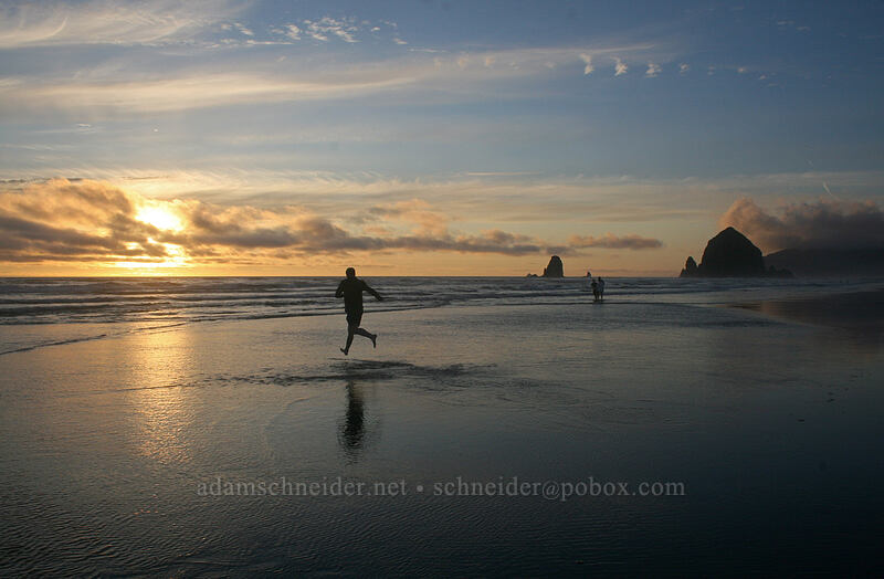 Adam, levitating [Tolovana Park, Cannon Beach, Clatsop County, Oregon]