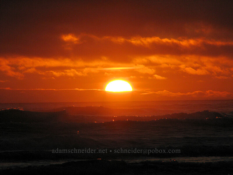 sunset [Tolovana Park, Cannon Beach, Clatsop County, Oregon]