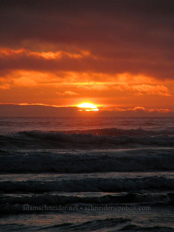 sunset [Tolovana Park, Cannon Beach, Clatsop County, Oregon]