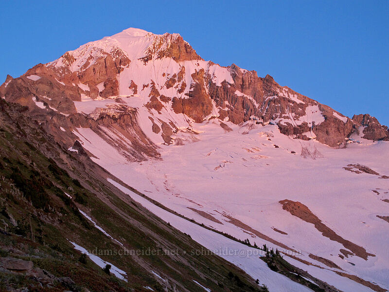 Mount Hood at sunset [McNeil Point, Mt. Hood Wilderness, Hood River County, Oregon]