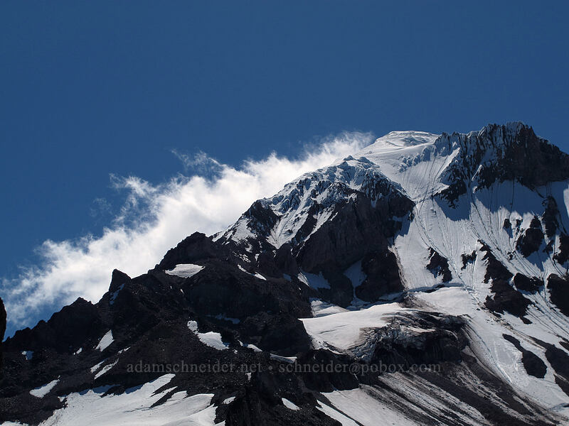 Mount Hood's summit [above McNeil Point, Mt. Hood Wilderness, Clackamas County, Oregon]