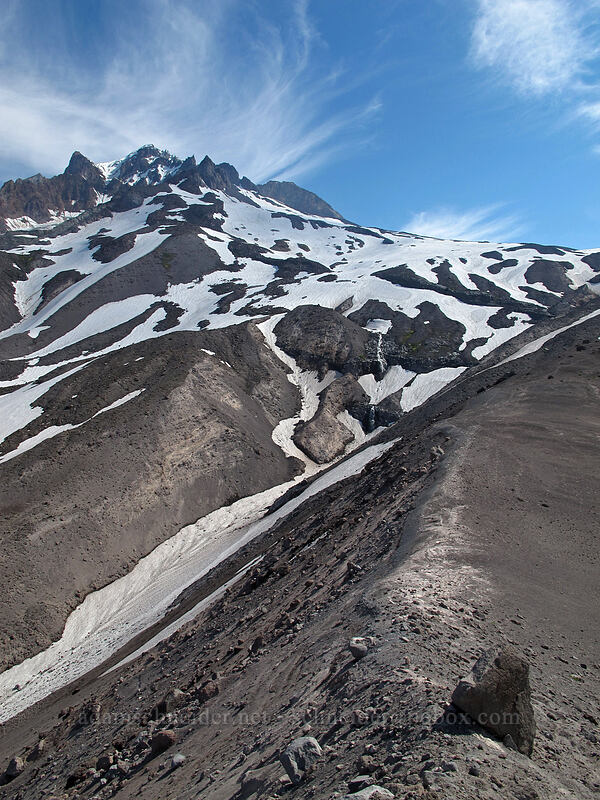 top of the South Fork Sandy River [above Paradise Park, Mt. Hood Wilderness, Clackamas County, Oregon]
