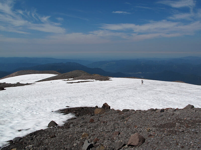 snowfields and rocks [above Zigzag Canyon, Mt. Hood Wilderness, Clackamas County, Oregon]