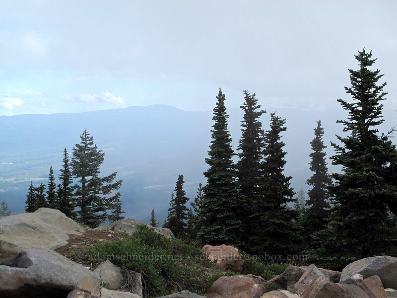 in the clouds [Mt. Defiance summit, Columbia River Gorge, Hood River County, Oregon]