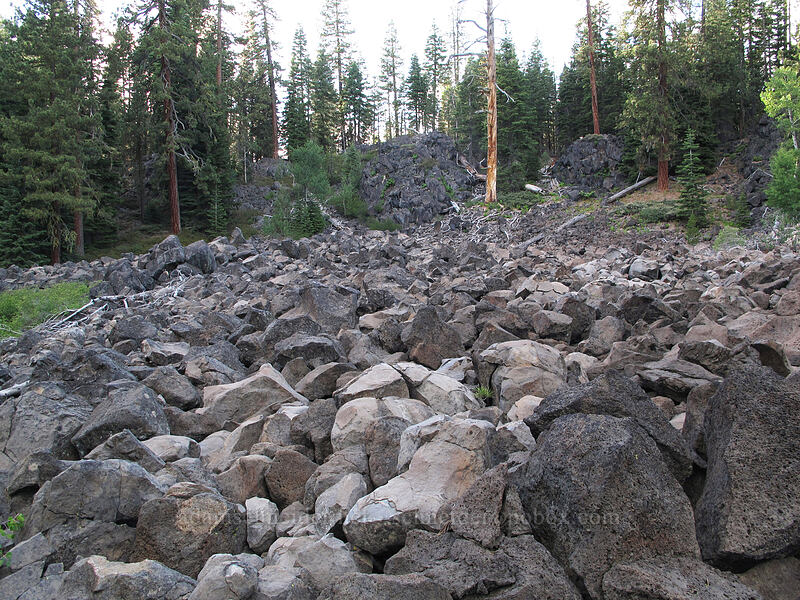 lava flow [Double Falls, Lassen National Forest, Plumas County, California]
