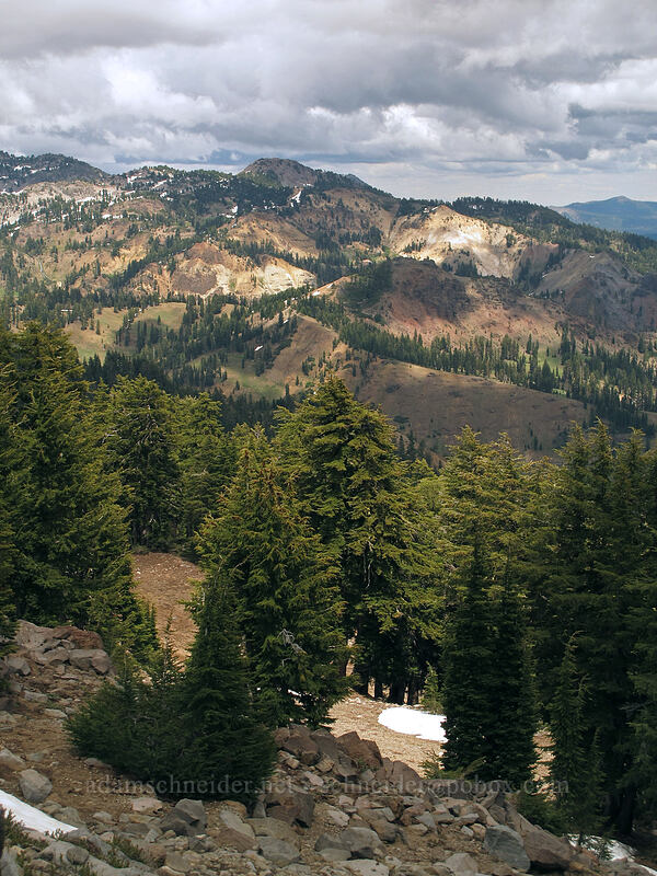 Bumpass Mountain et al. [Brokeoff Mountain Trail, Lassen Volcanic National Park, Tehama County, California]